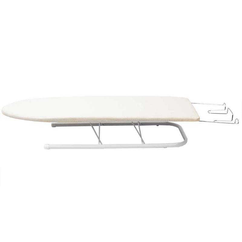 Sunbeam Home Basics Tabletop Convenient & Portable Ironing Board with Folding Legs and Iron Rest 12x32, Beige - Image 3